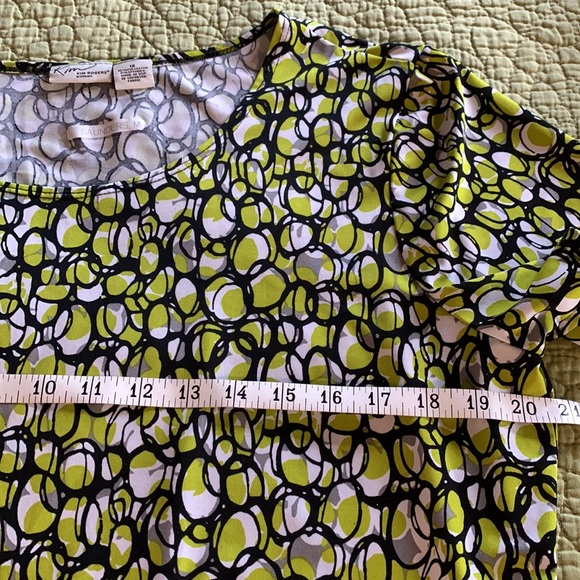Kim Rogers Green Short Sleeve Top * 1X - Picture 7 of 10